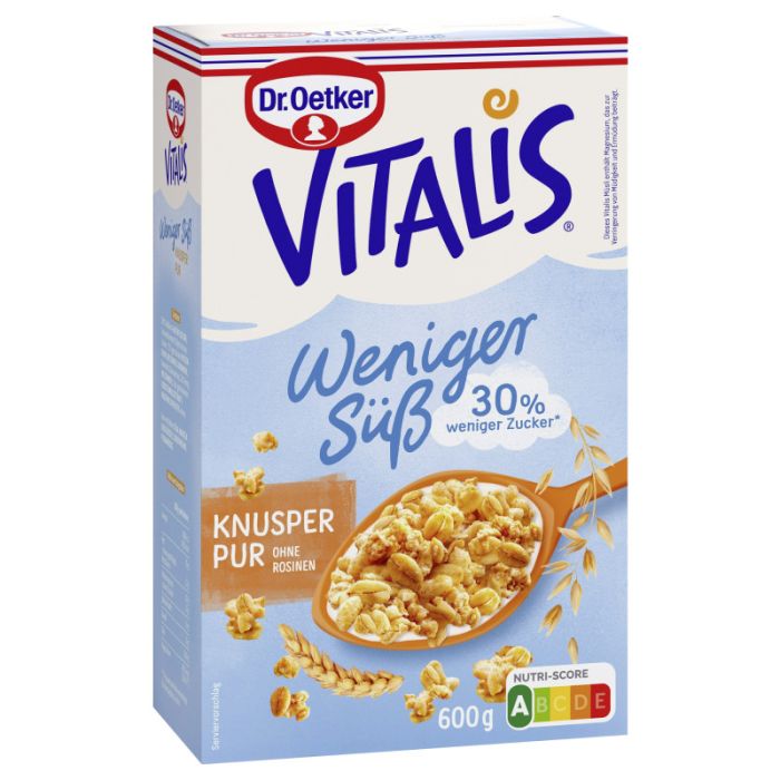 Dr. Oetker Vitalis Weniger süß Knusper Pur 600g-4000521662103