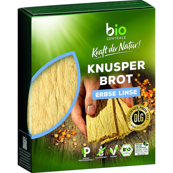 Biozentrale  Knusperbrot Erbse Linse 100g-4005009102782