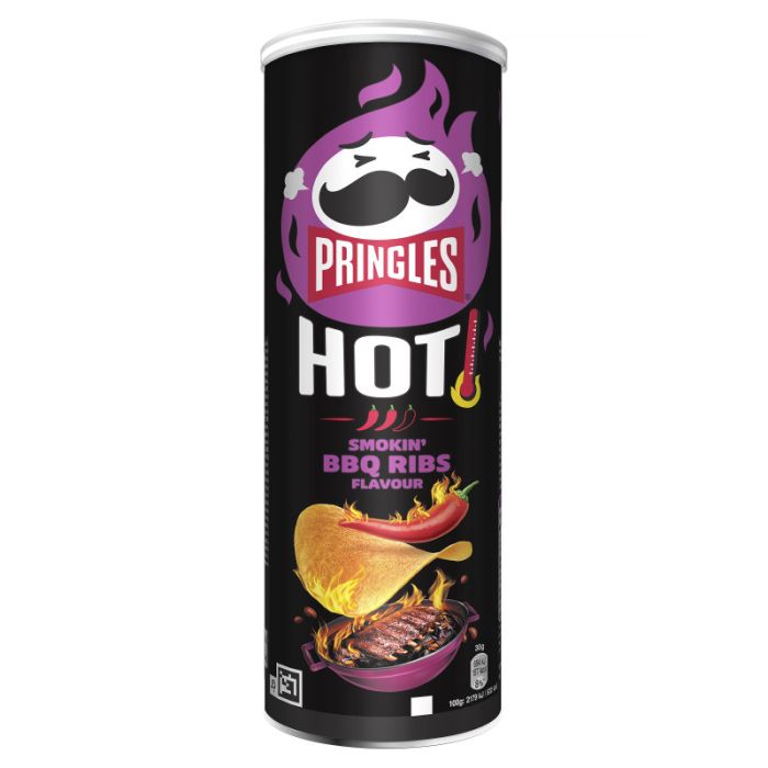 Pringles Hot Smokin' BBQ Ribs 160g-5053990175949