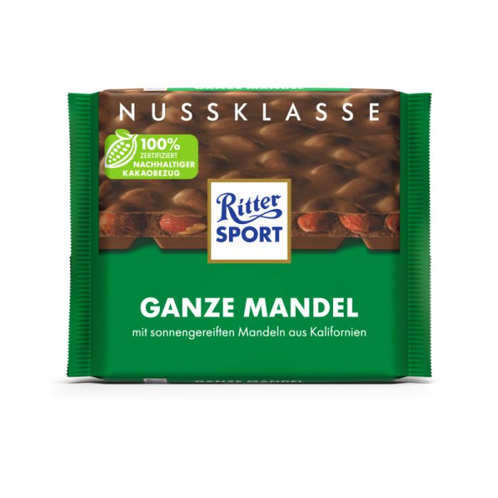 Ritter Sport Nuss Klasse Ganze Mandel Tafel 100g-4000417670311