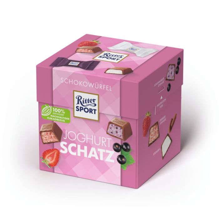 RitterSport Schokowürfel JoghurtSchatz 176G Box-4000417652409