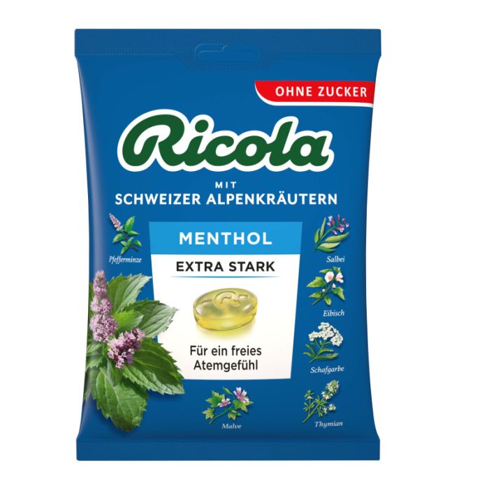 Ricola Menthol Extra Stark ohne Zucker 75g-7610700011089