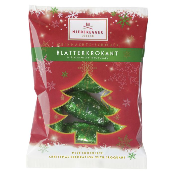 Niederegger Weihnachts-Schmuck Blätterkrokant-Zapfen im Beutel 85g-4000161750130