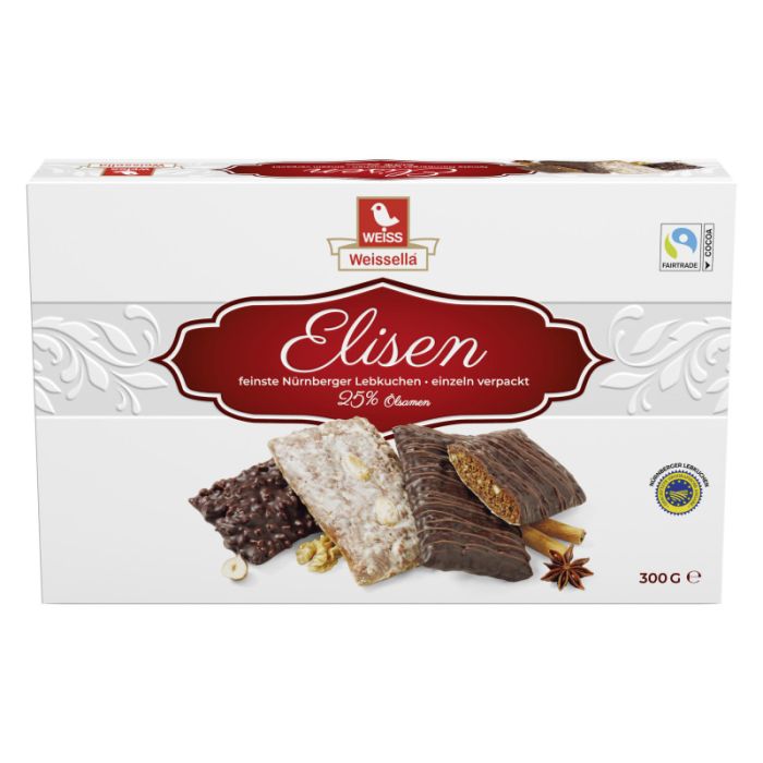 Weiss Elisenlebkuchen 3fach Präsentpackung 300g-4003160228808