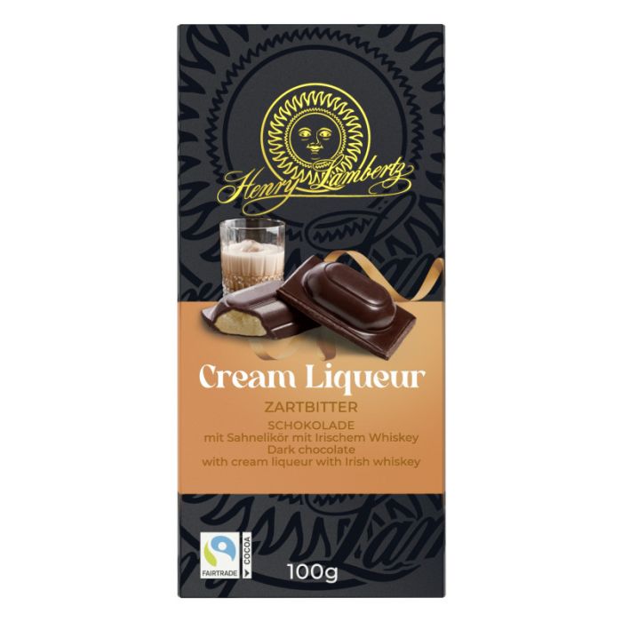 Henry-Lambertz Tafelschokolade mit Irish-Cream Zartbitter 100g-4006894387605