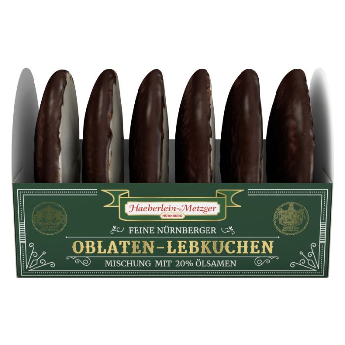 Haeberlein Metzger Oblatenlebkuchen Zartbitter 200g-4035472280809