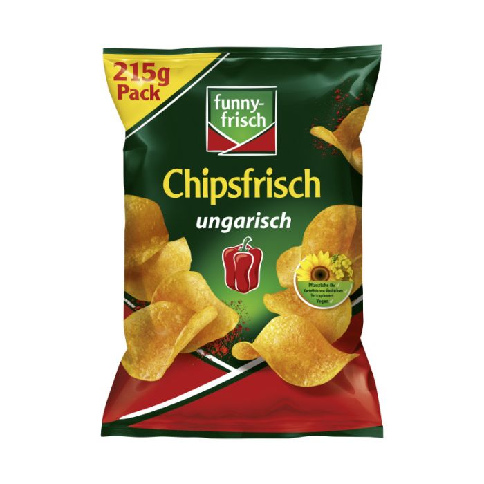 funny-frisch Chipsfrisch ungarisch - 215g Kartoffelchips -4003586101358