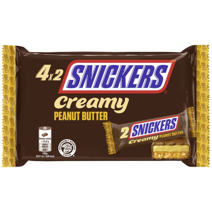 SNICKERS® Multipack Duo Creamy Peanut Butter 4x(2x18,25g) = 146g-5900951310560