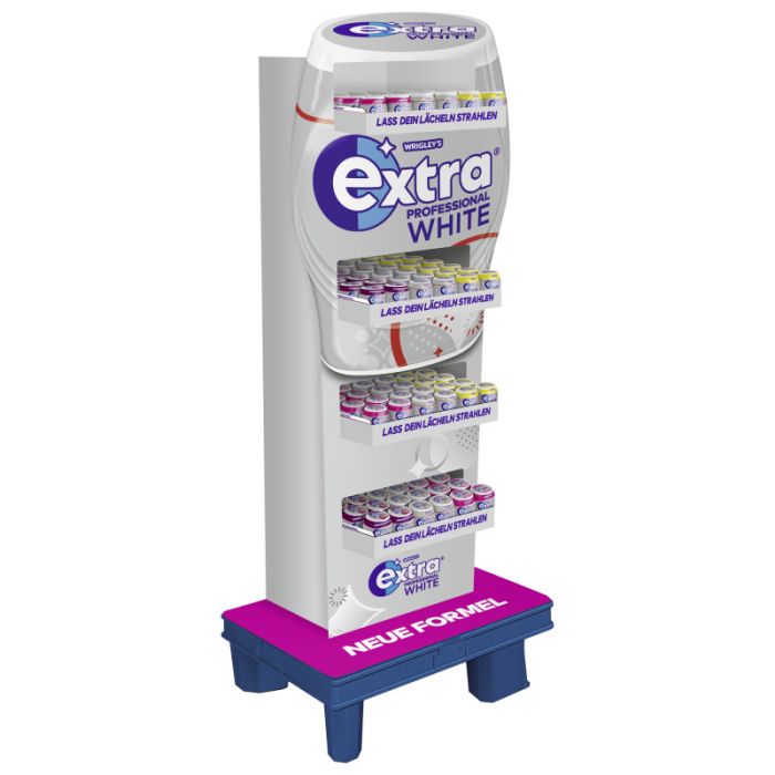 Wrigley Extra  PROFESSIONAL White Dose 4 Varietäten 144 Verbrauchseinheiten (1/4 Palette) 10,080kg-5000159552714