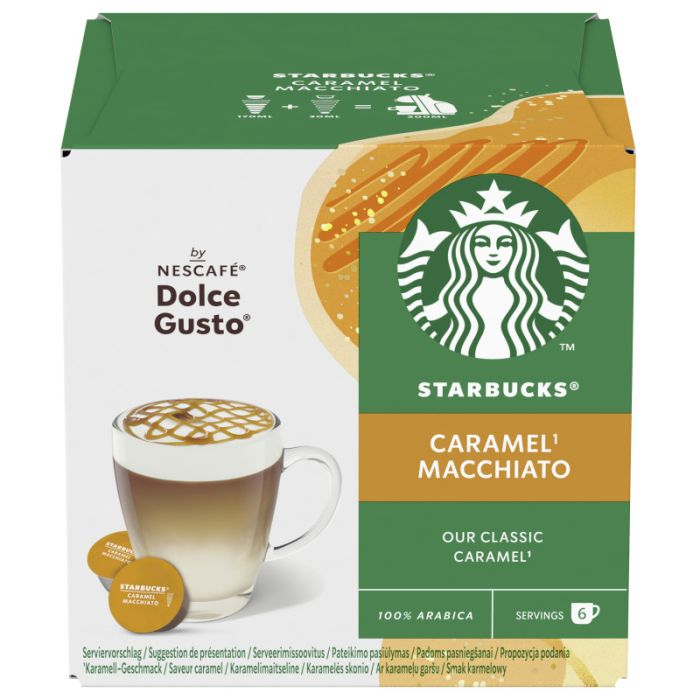 STARBUCKS Caramel Macchiato by NESCAFÉ DOLCE GUSTO 6+6 Capsule =127,8g-7613036943529