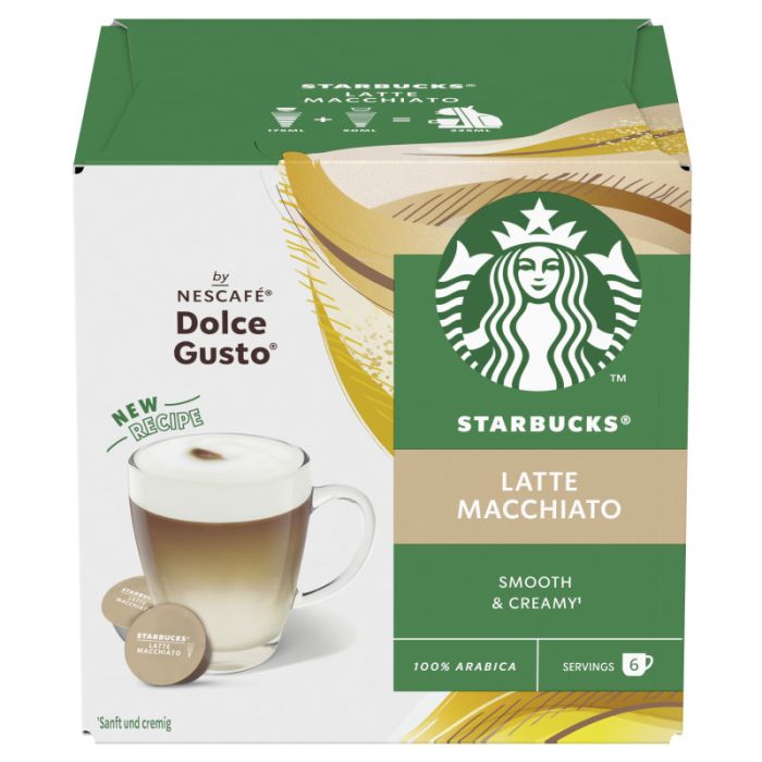 STARBUCKS LATTE MACCHIATO by NESCAFE DOLCE GUSTO 6+6 Capsule = 129g-7613036941280