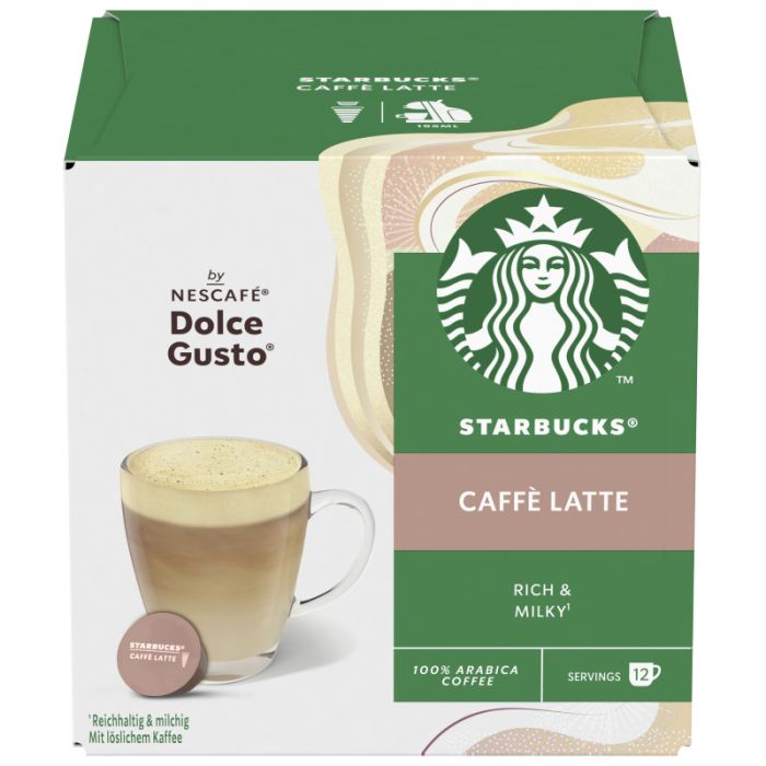 STARBUCKS CAFFE LATTE  by NESCAFÉ 12 Capsule =121,2g-7613039853214