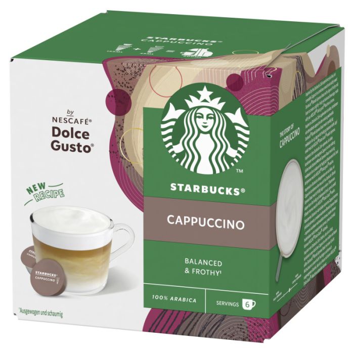 STARBUCKS CAPPUCCINO by NESCAFE DOLCE GUSTO 6+6 Capsule = 120g-7613036943659