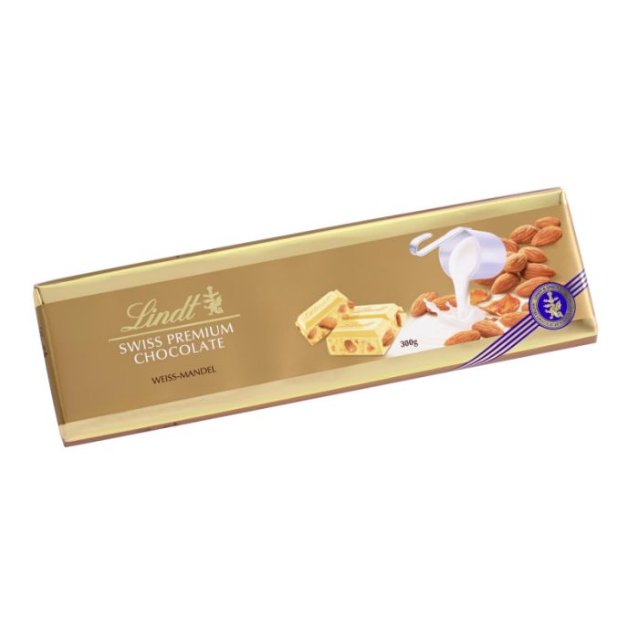 Lindt Weiße Mandel Tafel 300g-7610400100045