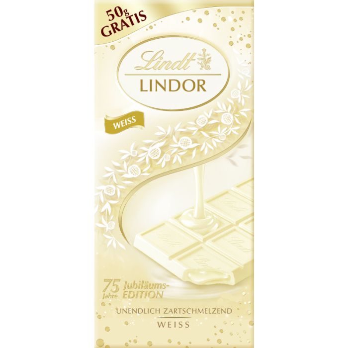 Lindt LINDOR Tafel Weiß Jub. 150g-3046920020749