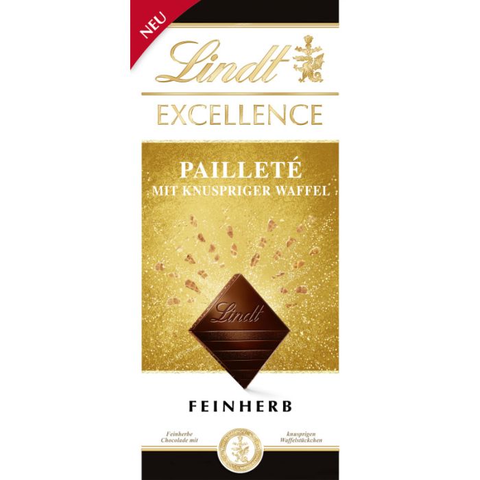 Lindt EXCELLENCE Pailleté mit knuspriger Waffel 100g-3046920020718