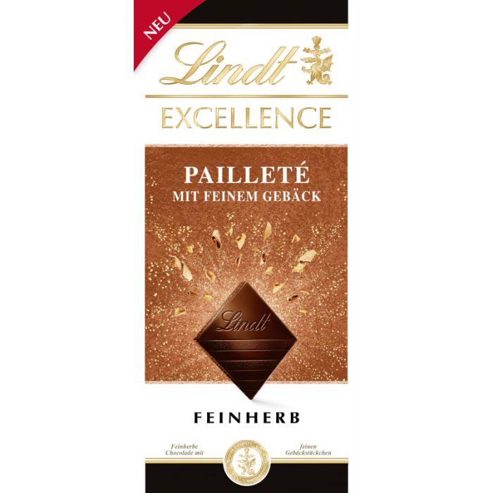 Lindt EXCELLENCE Pailleté mit feinem Gebäck 100g-3046920021241