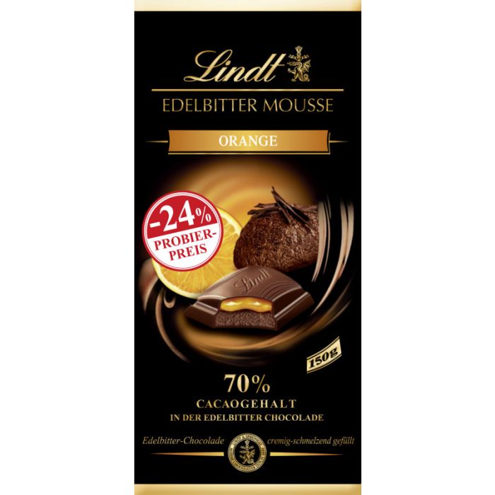 Lindt Edelbitter Mousse Orange PP 150g-4000539046209