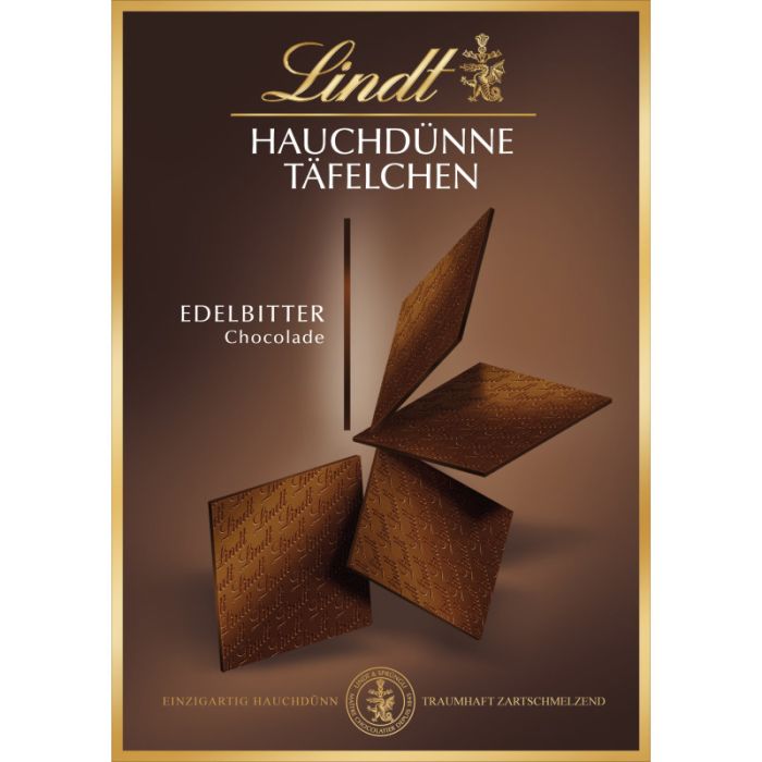 Lindt Hauchdünne Täfelchen  Edelbitter 125g-4000539204401