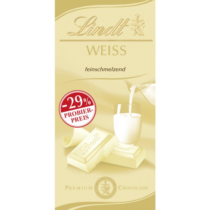 Lindt Weiße Tafel PP  100g-7610400100014