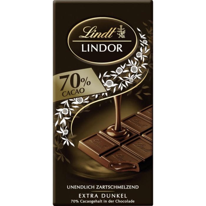 Lindt LINDOR Tafel 70 % --- 100g-8003340803227