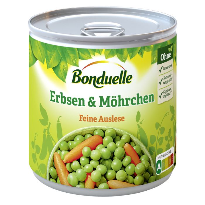 Bonduelle Erbsen mit Möhrchen Feine Auslese 400G-3083681157888