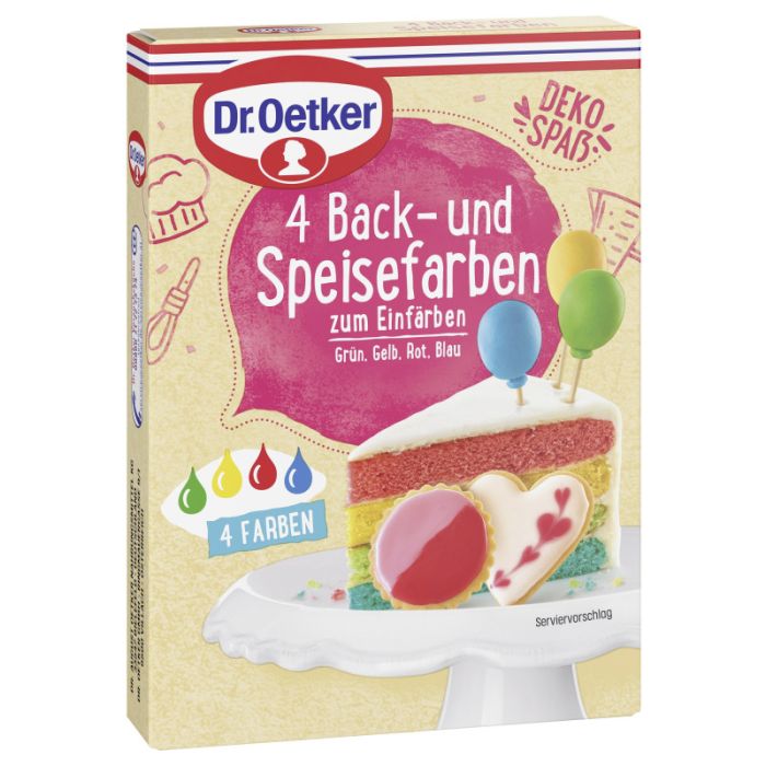 Dr. Oetker 4 Back- und Speisefarben 80g-4000521026509