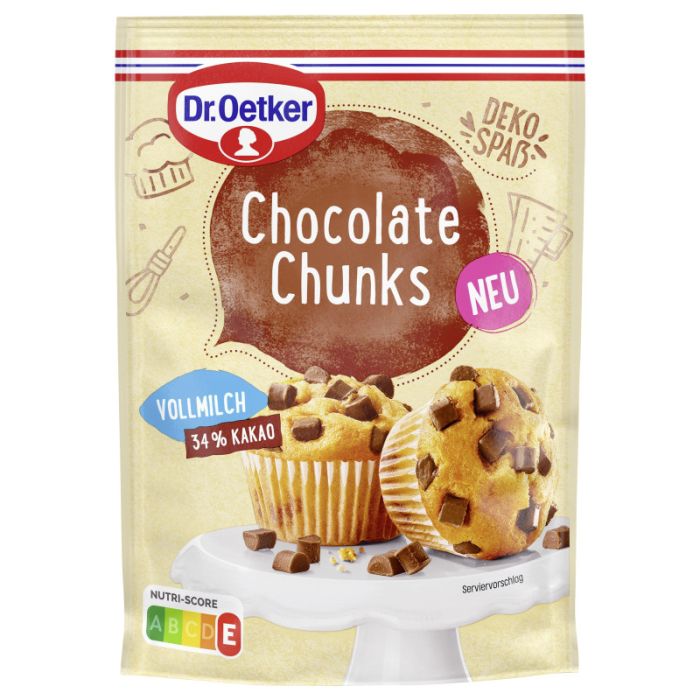 Dr. Oetker Chocolate Chunks Vollmilch RAC MB 100g-4000521030919