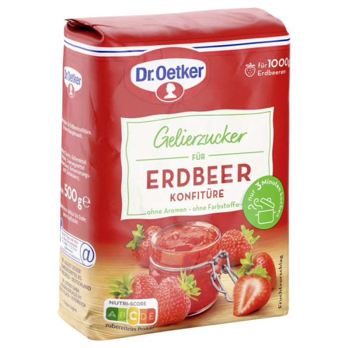 Dr. Oetker Gelierzucker für Erdbeer Konfitüre 500g-4000521003371