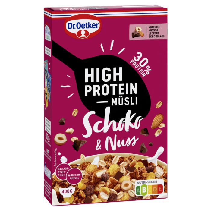 Dr. Oetker High Protein Müsli Schoko & Nuss 400g-4000521031152