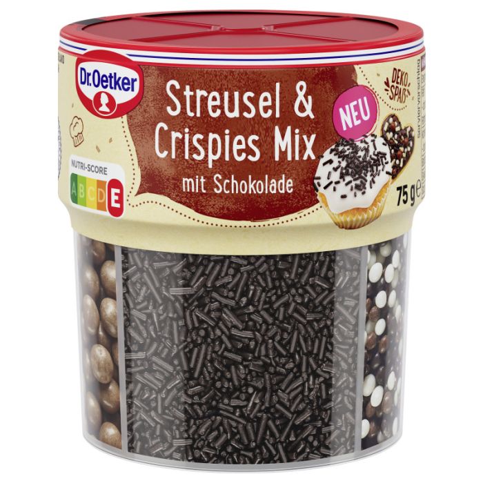 Dr. Oetker Streusel & Crispies Mix m. Schoko RAC MB 75g-4000521037116