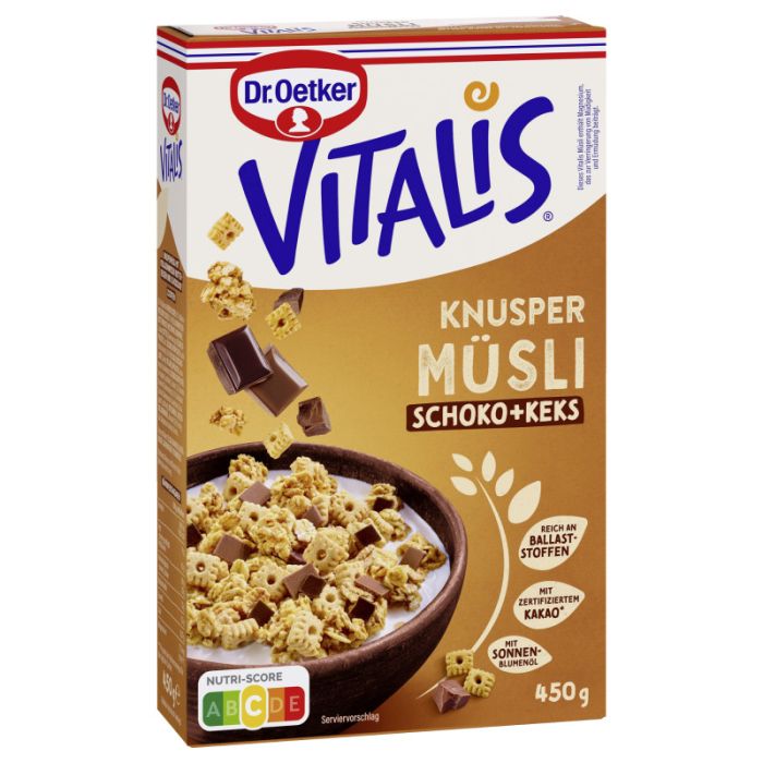 Dr. Oetker Vitalis Knuspermüsli Schoko+Keks RAC MB 450g-4000521012861