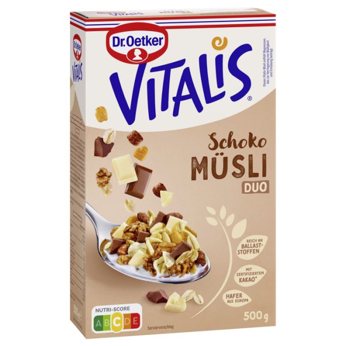 Dr. Oetker Vitalis SchokoDuo Müsli RAC MB 500g-4000521008871