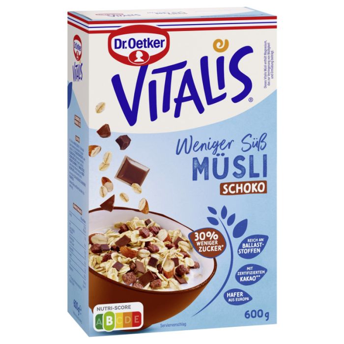 Dr. Oetker Vitalis Weniger süß Schoko Müsli RAC MB 600g-4000521004620