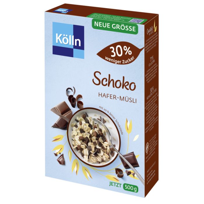 Kölln Schoko Hafer-Müsli 30% weniger Zucker 500g-4000540053869