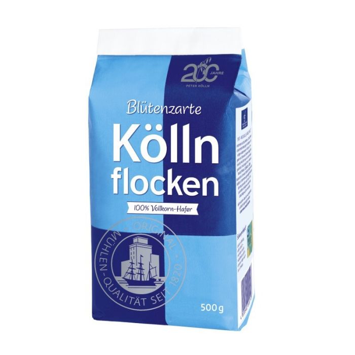 Blütenzarte Köllnflocken 500g - 100 % Vollkorn-Hafer-4000540000108