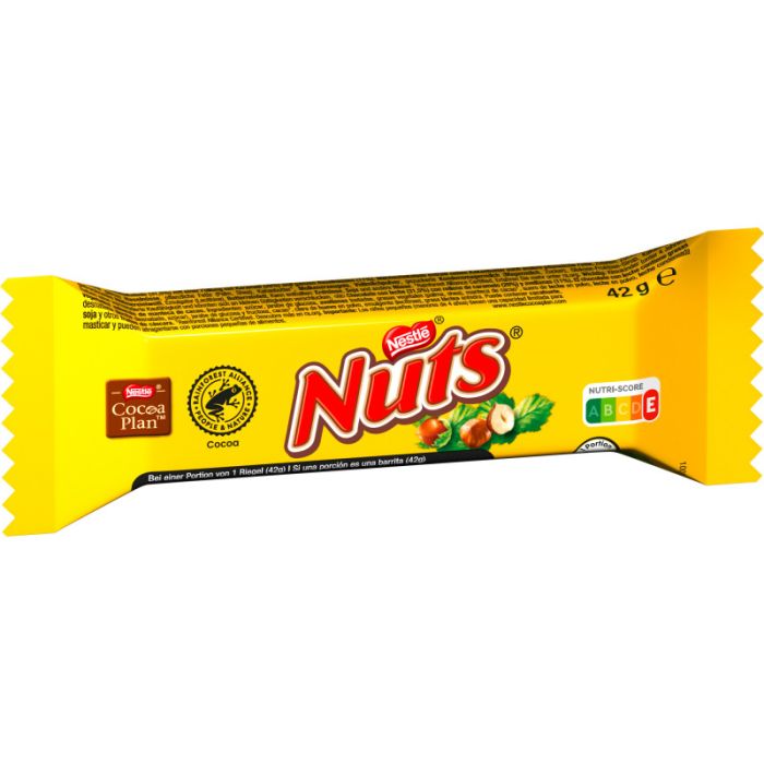 NESTLÉ NUTS Schokoriegel mit Karamell & ganzen Haselnüssen 42g-8593893719743