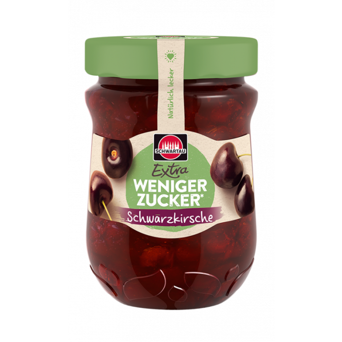 Schwartau Weniger Zucker Schwarzkirsche 300g-4011800844714