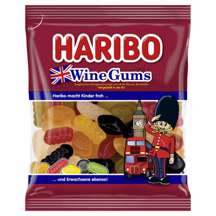 Haribo Englisches Weingummi Wine Gums 175 g-4001686329849