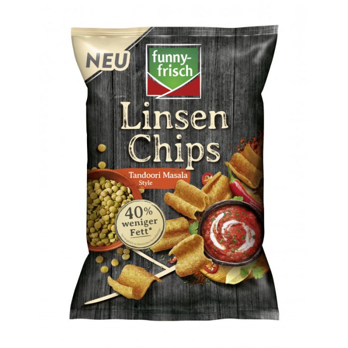 Funny Frisch Linsen Chips Tandoori Masala Style 90g-4003586103994