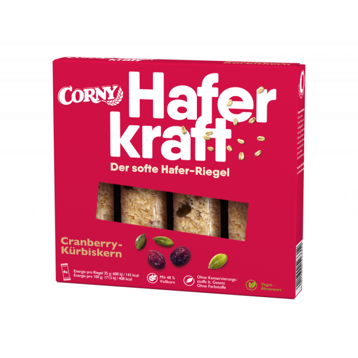 Corny Haferkraft Cranberry Kürbiskern 4x35g-4011800523312