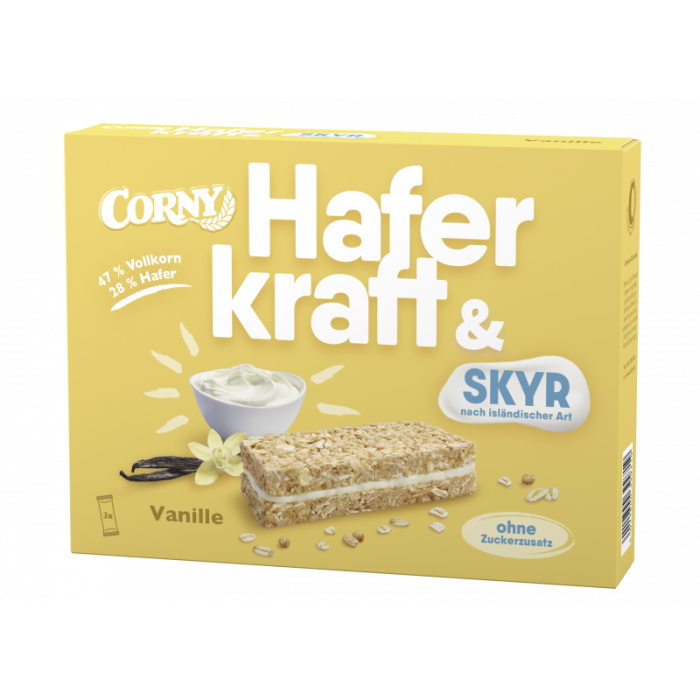 Corny Haferkraft & Skyr: Vanille trifft Hafer (3x40g)-4011800399719