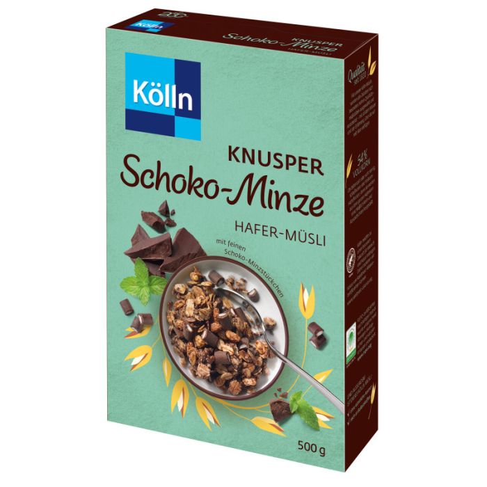 Kölln Knusper Schoko-Minze Hafer-Müsli 500g -4000540003147