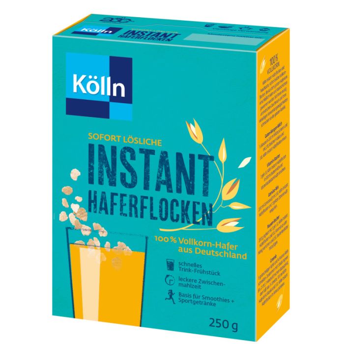 Kölln Instant Haferflocken 250g, 100 % Vollkorn-Hafer-4000540000405