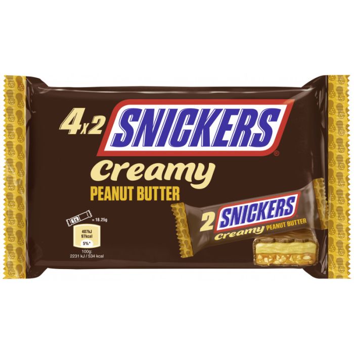 SNICKERS® Mehrfachpack Creamy Peanut Butter 4x(2x18,25g)-5900951283987