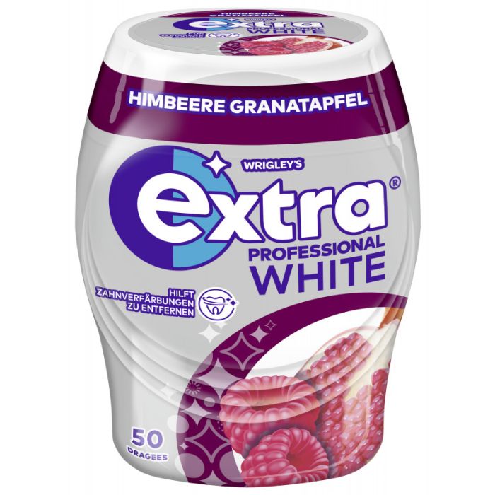 Wrigley's EXTRA® PROFESSIONAL White Dose Himbeere Granatapfel 50 Dragees-4009900544177