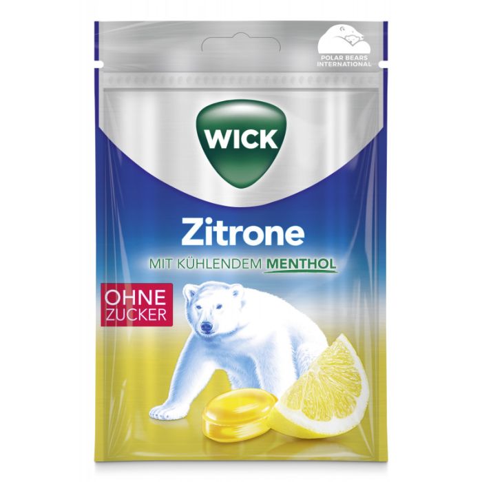 WICK Zitrone + natürliches Menthol ohne Zucker 72g-4030300022088