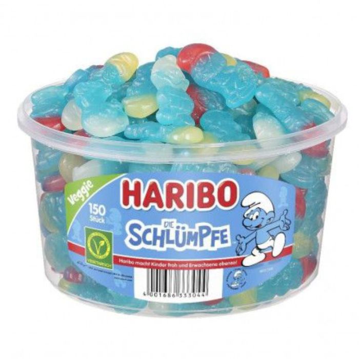 Haribo Schlümpfe 1 Dose 150 Stk. = 1350g Schluempfe-4001686333044