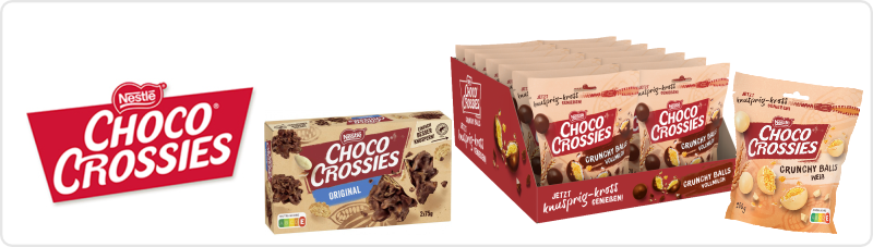 Choco Crossies Auswahl